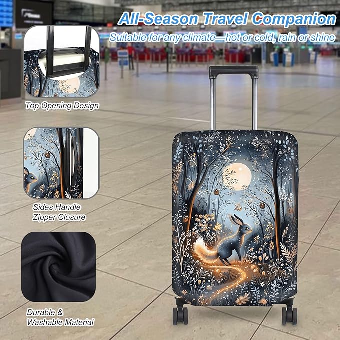 Luggage Cover Protector for 26-28 Inch Suitcases, TSA Approved Elastic Travel - Image 3