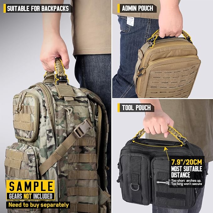 Tactical Paracord Handle，9-core Weaving Paracord Strap - Image 3