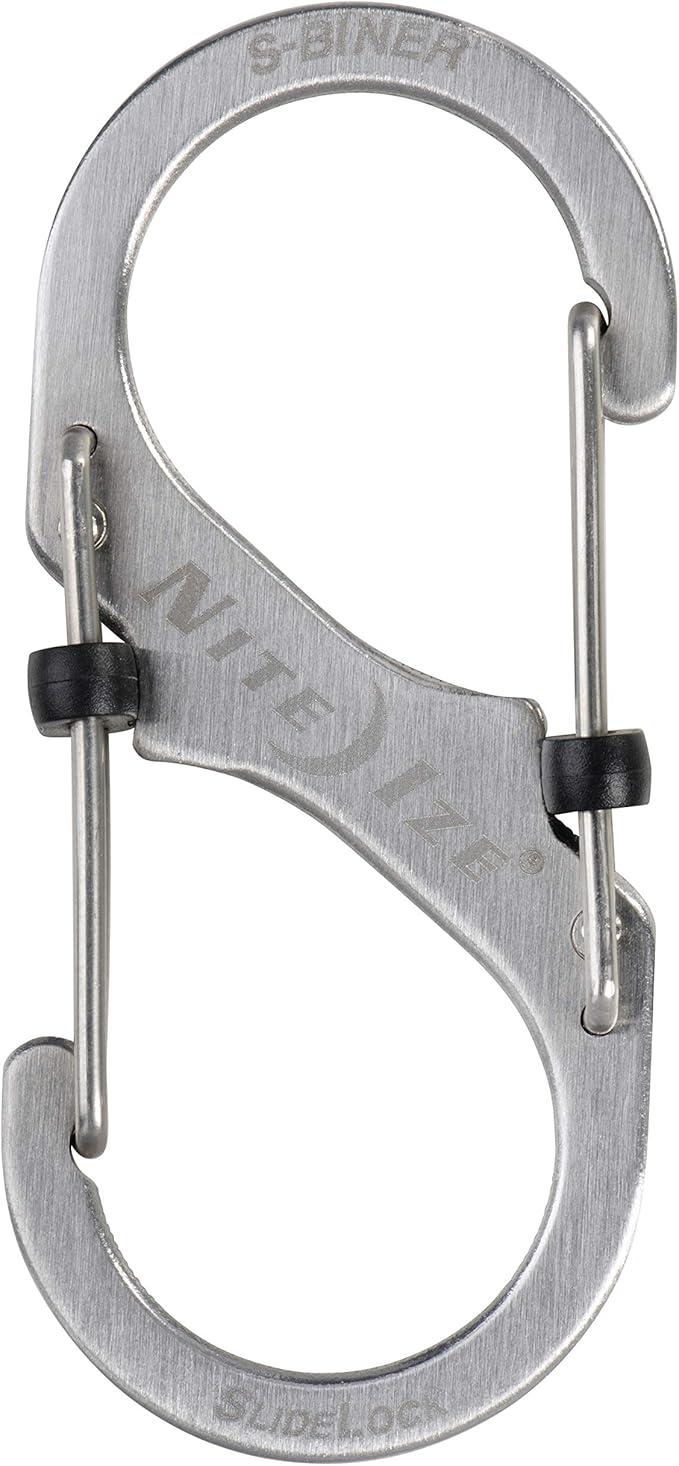 Nite Ize Size-3 S-Biner SlideLock Dual Carabiner, Locking Gates, Stainless Steel - Image 2