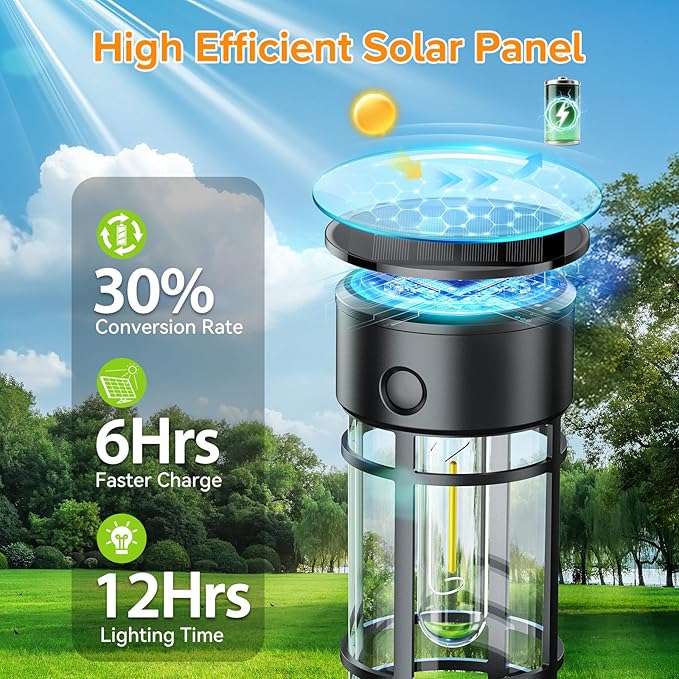 LETMY 12 Pack Solar Pathway Lights Outdoor, Solar Lights Outdoor Waterproof IP65 - Image 6