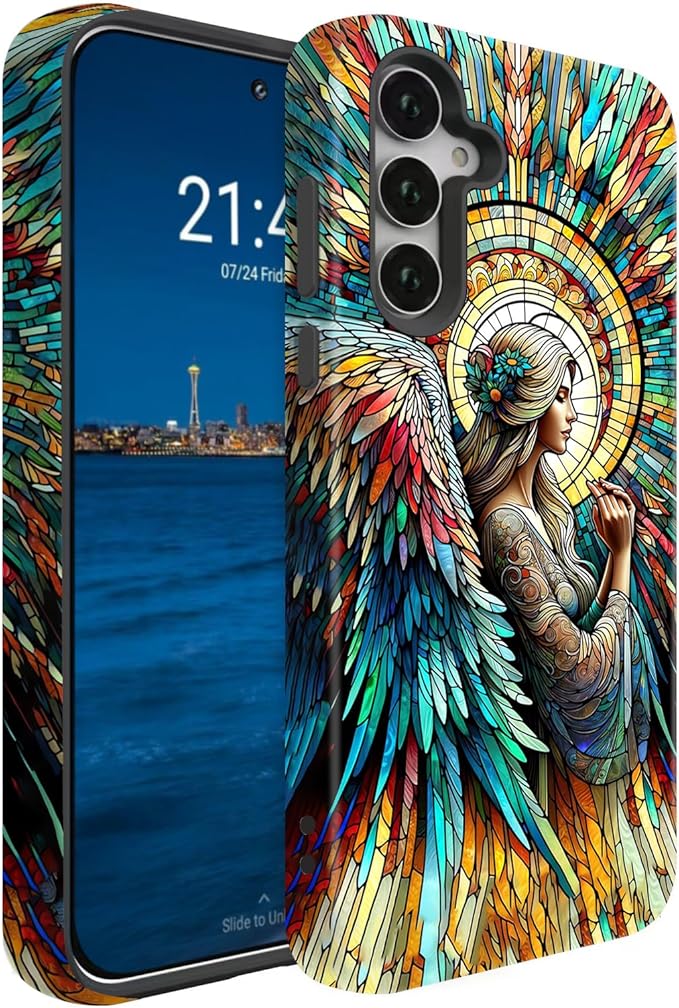 Compatible for Samsung Galaxy S25 5G Case, Dual Layer Heavy Duty 2 in 1 by BSMOSPER