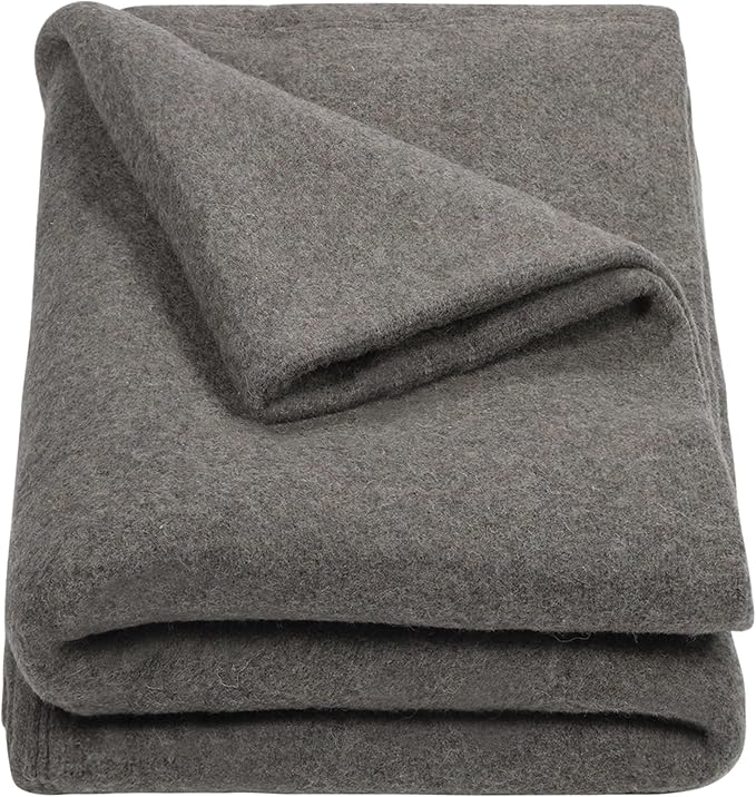 REDCAMP Wool Blanket, Warm and Thick Wool Camping Blanket- Great by REDCAMP
