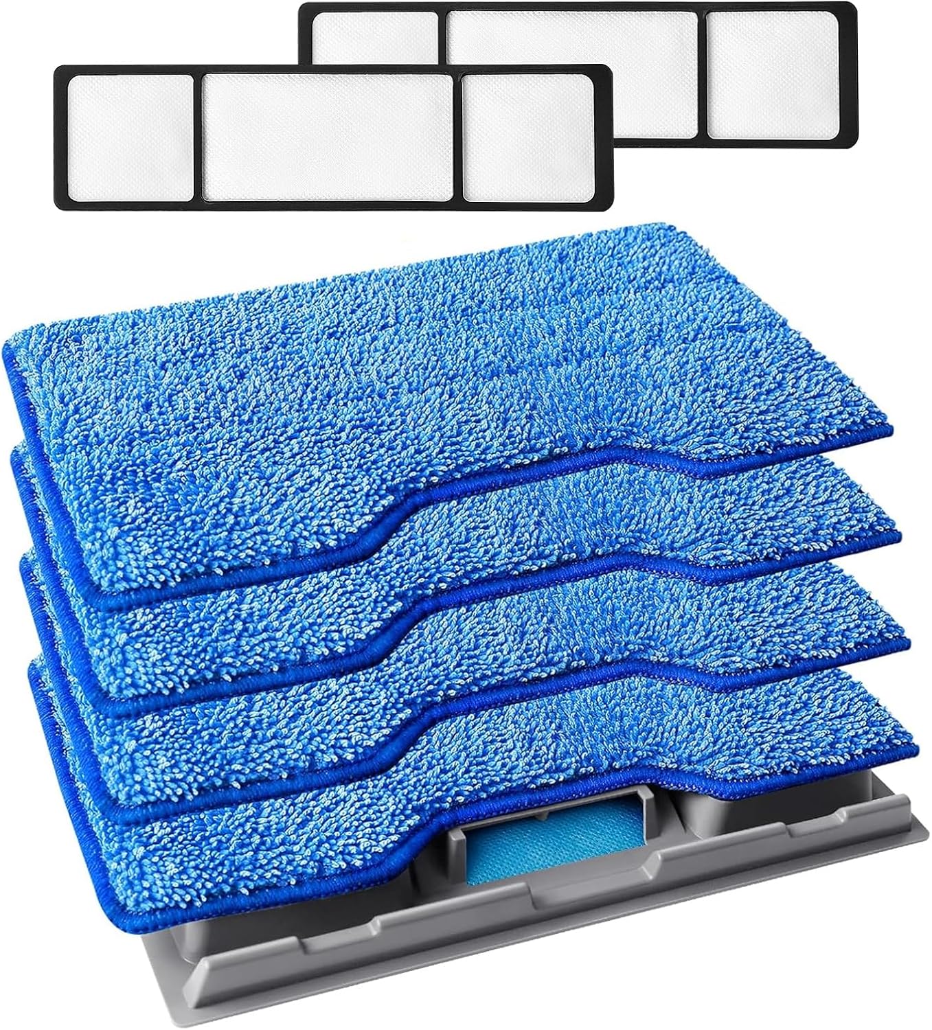 KEEPOW Reusable Mop Pads Refills Compatible with Shark VACMOP VM252 VM200 VC205 VM250 VM190 Cordless Hard Floor Vacuum Mop, Reusable VMP30 Compatible with VACMOP Replacement Pads, 4+2+1 Pack