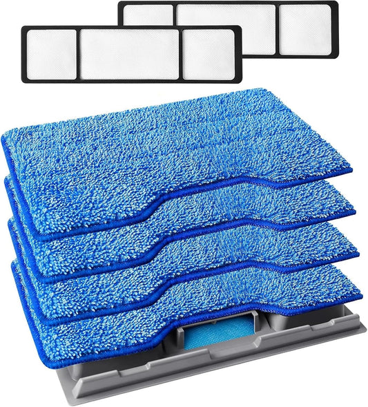 KEEPOW Reusable Mop Pads Refills Compatible with Shark VACMOP VM252 VM200 VC205 VM250 VM190 Cordless Hard Floor Vacuum Mop, Reusable VMP30 Compatible with VACMOP Replacement Pads, 4+2+1 Pack