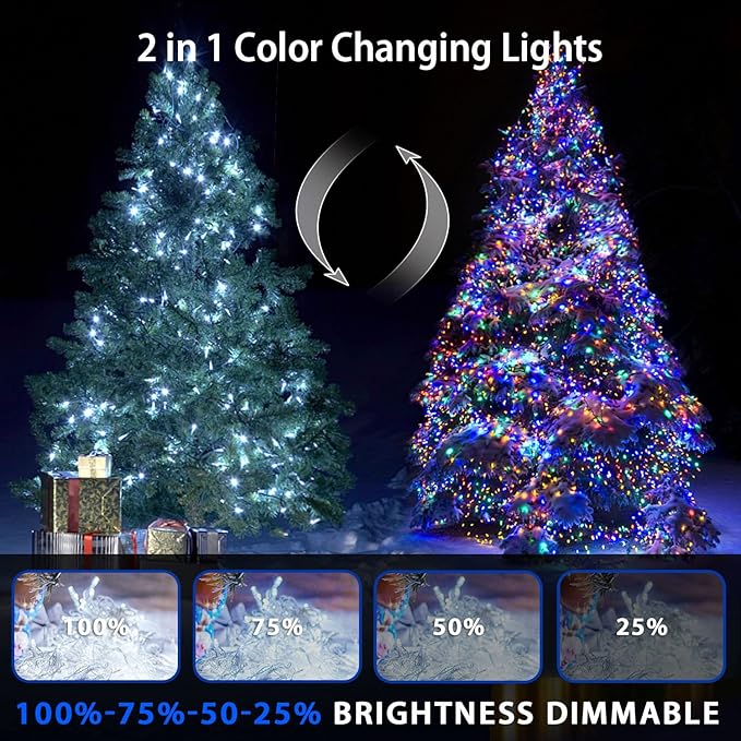 JMEXSUSS 200LED 66Ft Connectable Christmas Lights Indoor Outdoor Clear Wire | - Image 6