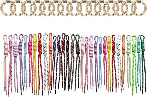 8/13/18/20/30 Pack Paracord Keychain Rope Bag Charms Colorful Braided Charms by FANEVER