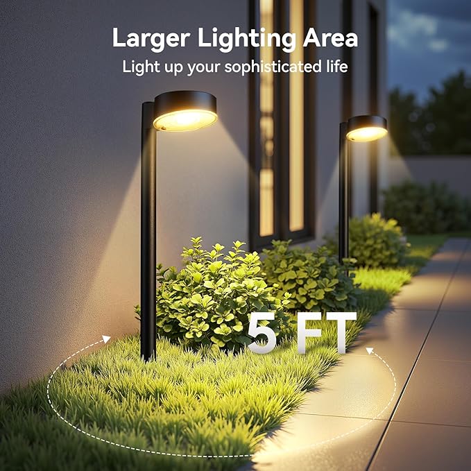 Ahaorigin 8 Pack Solar Pathway Lights Outdoor, 12 Brighter LED Solar Lights - Image 4