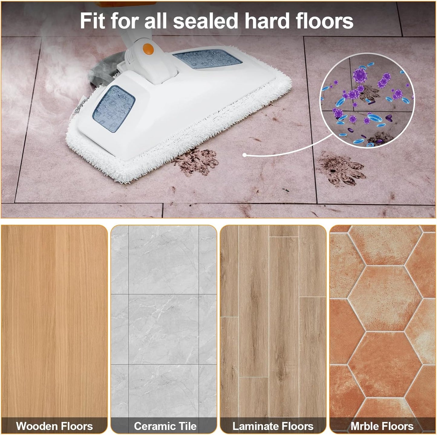 12 Pack Steam Mop Replacement Pads Compatible with Bissell Powerfresh Steam Mop 1940 1806 1544 2075 2685A 2181 2814 Series, Model 1940A 1940W 19405 2075A 2685A 5938, Microfiber Washable, Reusable