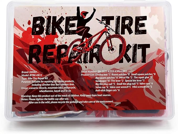 60Pics Bike Tire Repair Kit, Bicycle Inner Tube Patch Kit - Image 9