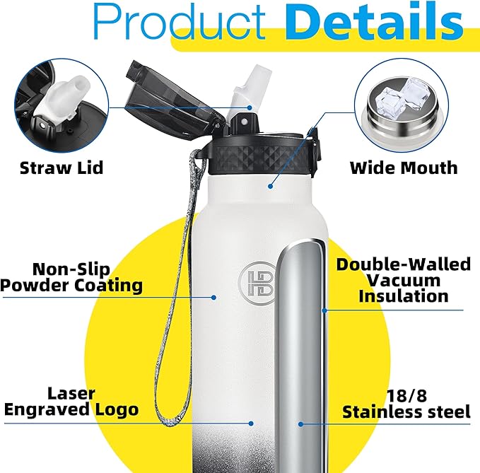 Han's Bottle Sports Water Bottle - 32 Oz - Image 5