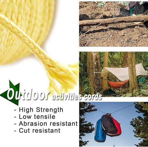 9KM DWLIFE Braided Kevlar Cord, 100lb~2000lb, High Tensile Strength, Flame - Image 2