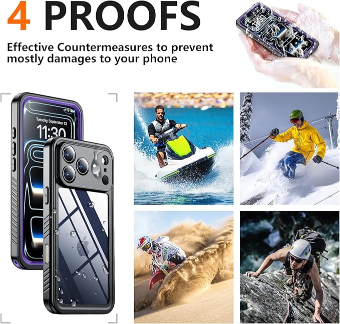 SPIDERCASE for iPhone 17 Pro Case Waterproof, Built-in Lens & Screen Protector - Image 8