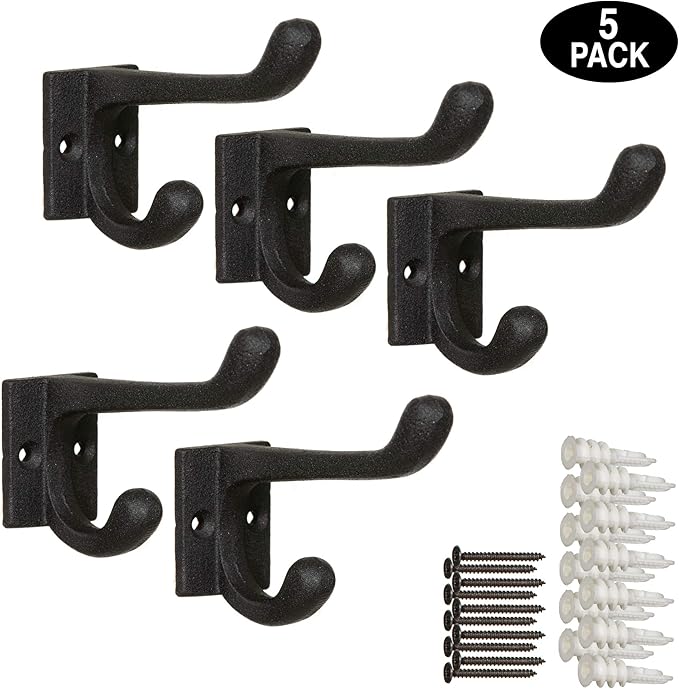 Claimed Corner Cast Iron Coat Hooks - Image 2