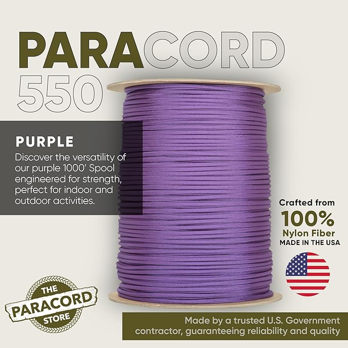 The Paracord Store | Type III 550 Paracord - 250 FT Spool - Image 2