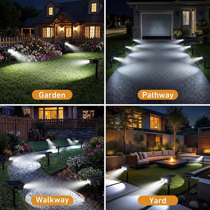 btfarm Solar Spot Lights Outdoor Waterproof, 8 Pack/3 Modes Motion Sensor Lights - Image 7