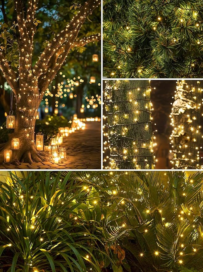 2 Pack Total 400 LED Solar Christmas Lights Outdoor, Solar String Lights - Image 6