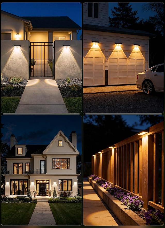 Brightown 6 Pack Solar Lights Outdoor Waterproof, Color Changing Solar Fence - Image 7