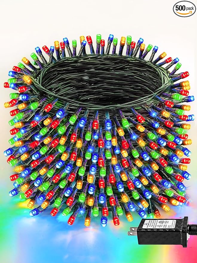 Upgraded 165FT 500 LED Multicolor Christmas String Lights Indoor & Outdoor by PRODUCTS