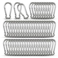 Carabiner Clip Hooks, Galvanized Iron Spring Snap Hook Fits Camping Hiking by KINLINK