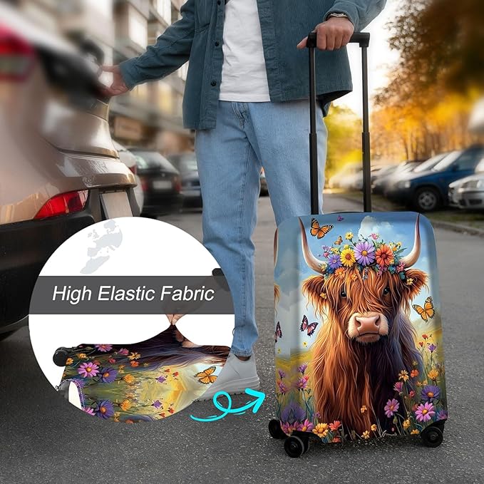 Luggage Cover Protector for 26-28 Inch Suitcases, TSA Approved Elastic Travel - Image 4