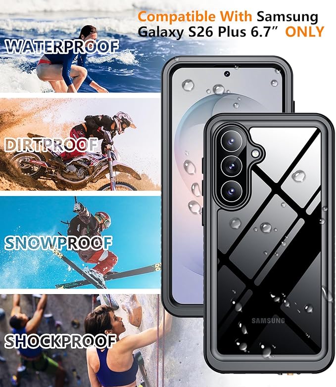 Temdan Designed for Samsung Galaxy S26 Plus Case Waterproof, Built-in Lens & - Image 6