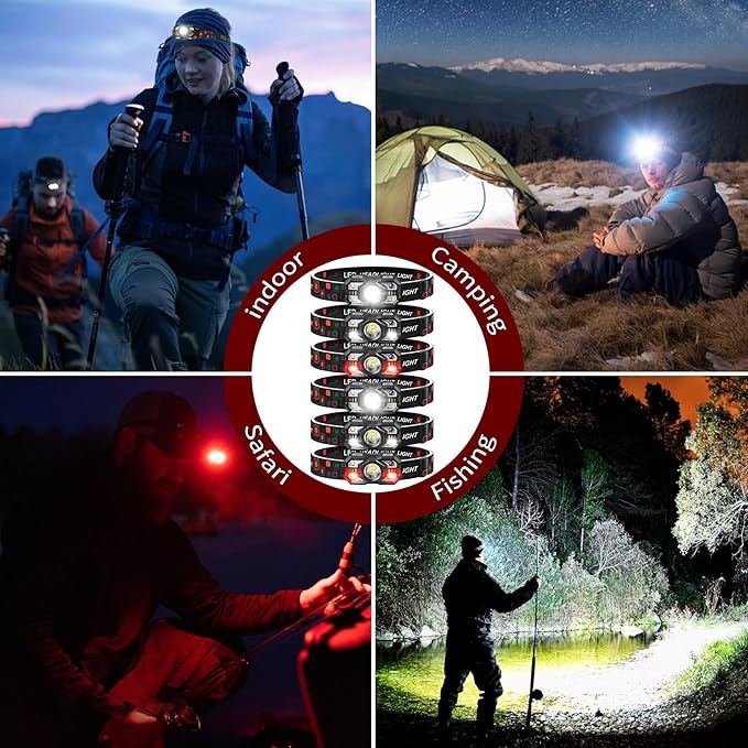 Headlamp Rechargeable 2Pack, 3000 Lumen Ultra-Light Bright Headlamp Flashlight - Image 6
