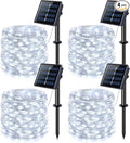 JMEXSUSS 4 Pack 100 LED Solar String Lights by JMEXSUSS