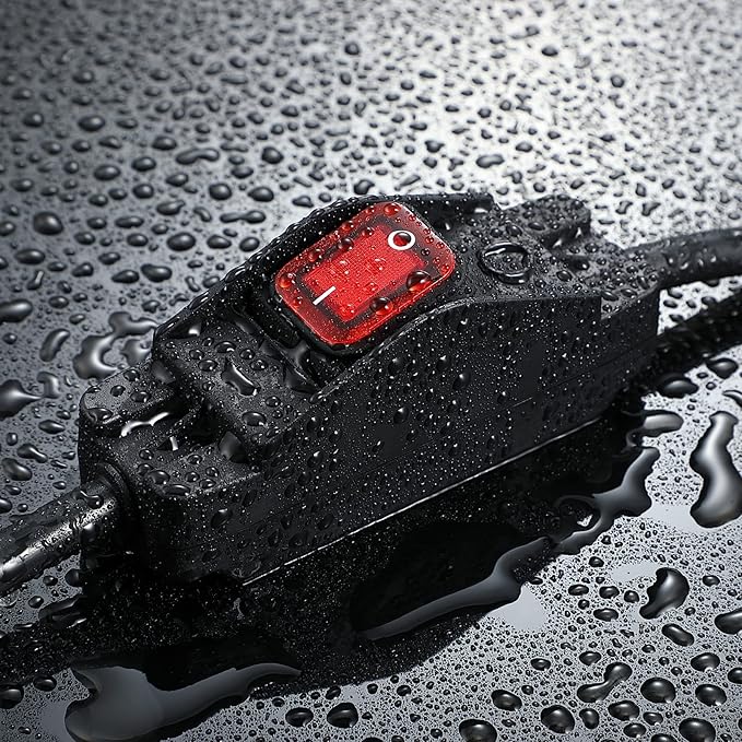 Extension Cord with Switch On/Off Waterproof Switch 10Ft No Plugging and - Image 4