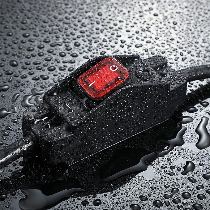Outdoor Extension Cord with Switch On/Off Waterproof Switch 3 Prong Extension - Image 3