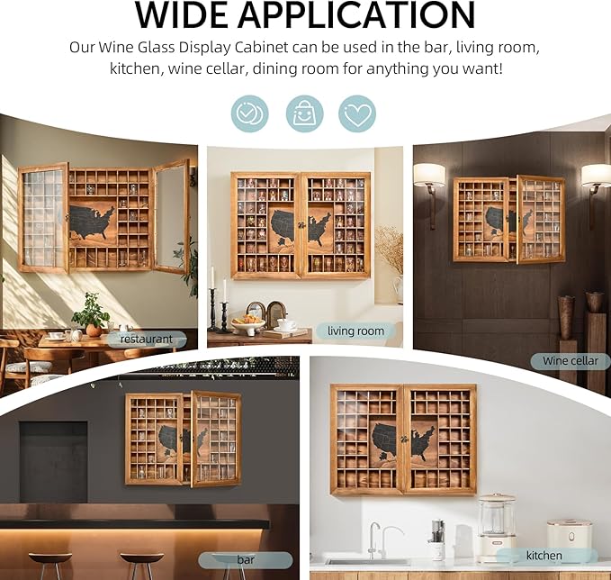 Large Map Shot Glass Display Case 60 Slots - Image 8