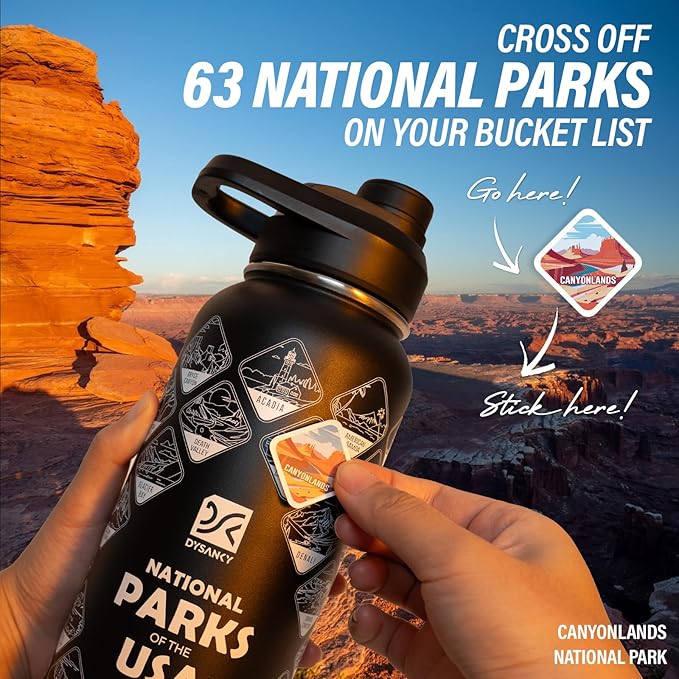 DYSANKY National Parks Water Bottle – 40 oz Insulated Stainless Steel Bottle - Image 3