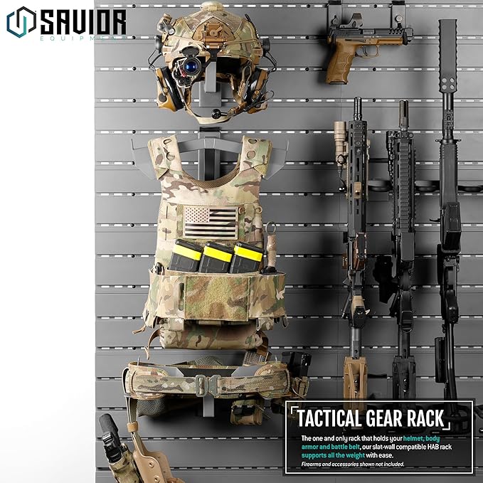 Savior Equipment Wall Rack System H.A.B Attachment Tactical Gear Wall Mount - Image 2