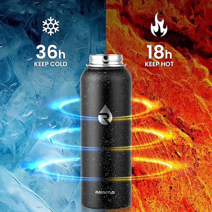 RAYMYLO Insulated Water Bottle 40 oz, Triple Wall Vacuum Stainless Steel - Image 3