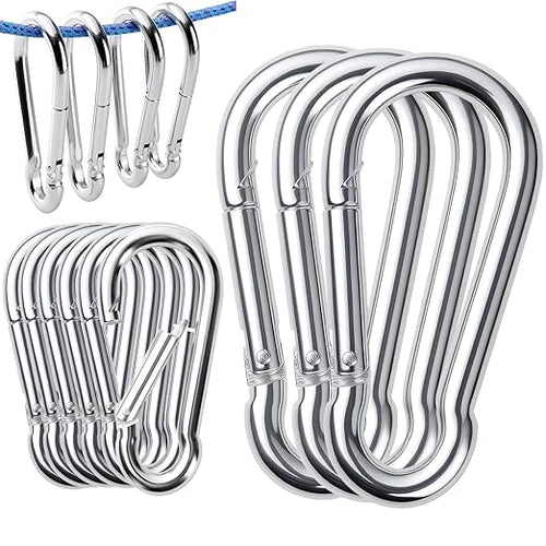 15Pack 5.5 Inch Spring Snap Hooks, Heavy Duty Carabiner Clips by REDOVANT