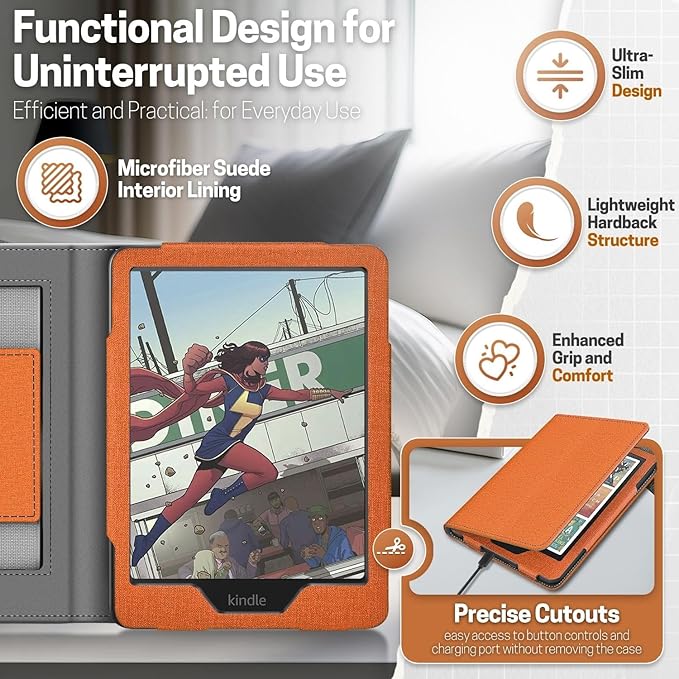TNP Stand Case with Strap for Kindle Paperwhite 12th Gen 2024 / Kindle - Image 8