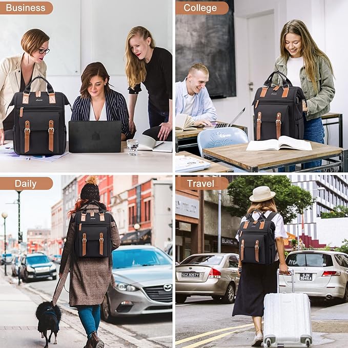 LOVEVOOK Laptop Backpack for Women Work Travel Backpack Business Commuter - Image 7