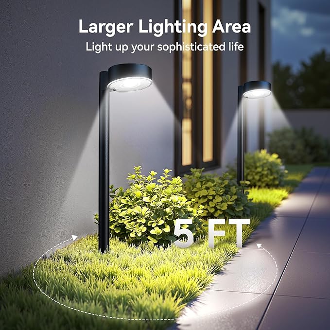 Ahaorigin 8 Pack Solar Pathway Lights Outdoor, 12 Brighter LED Solar Lights - Image 4