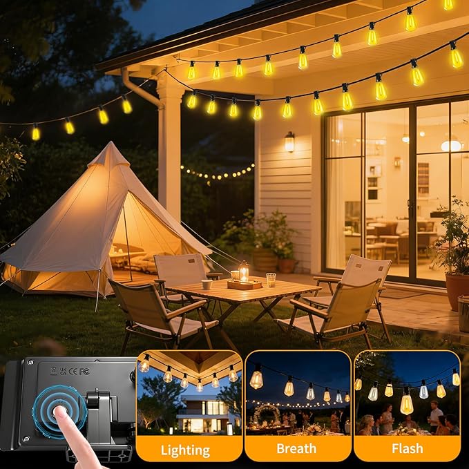 Outdoor Solar String Lights Waterproof: ST38 82ft Shatterproof Patio Lights - Image 4