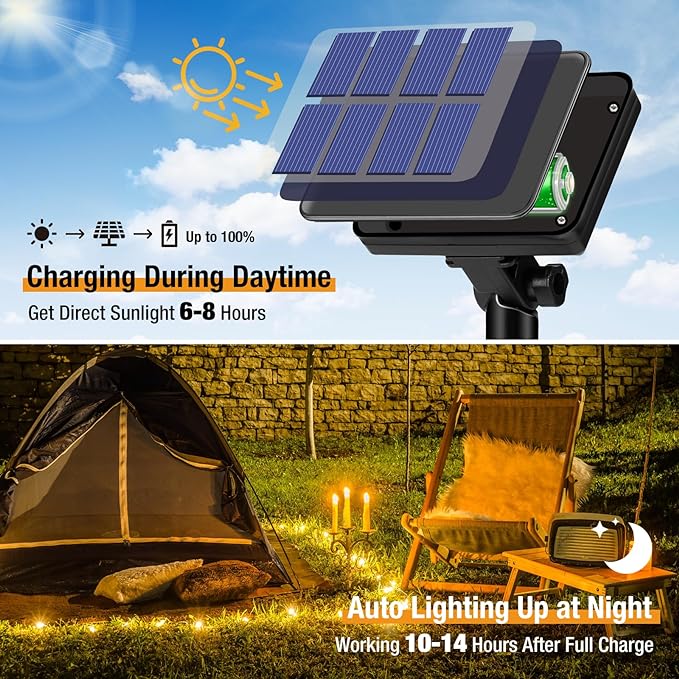 btfarm 2 Pack Solar String Lights Outdoor, 66FT 160LED Solar Fairy Lights - Image 2