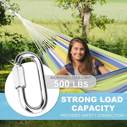 8 Pcs 1.62 Inch 304 Stainless Steel Screw Chain Quick Links, 500 Lbs Capacity - Image 3