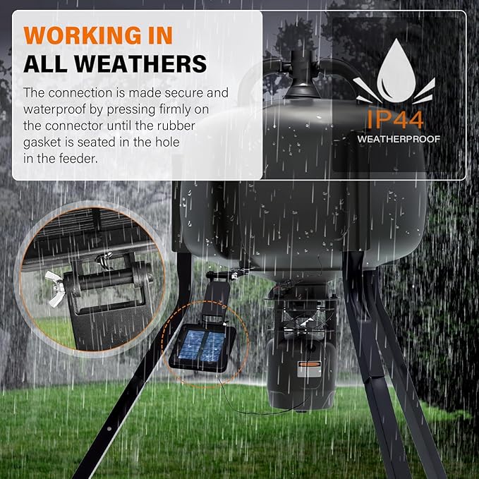 6V Solar Panel for Deer Feeder, Efficient Solar Panel Charger w/Adjustable - Image 7