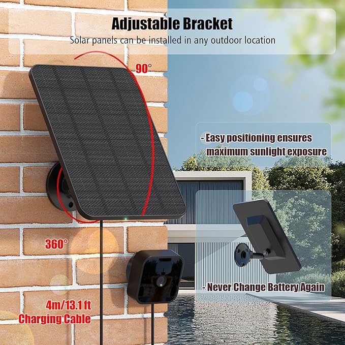 Rhorawill 4 Pack Solar Panel for Blink Outdoor 2K+/4/Outdoor XT3 and XT2/XT - Image 4