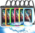 Famoby Up to 7.5" 6 Pack Multicolor Universal Waterproof Phone Pouch, Phone by Famoby