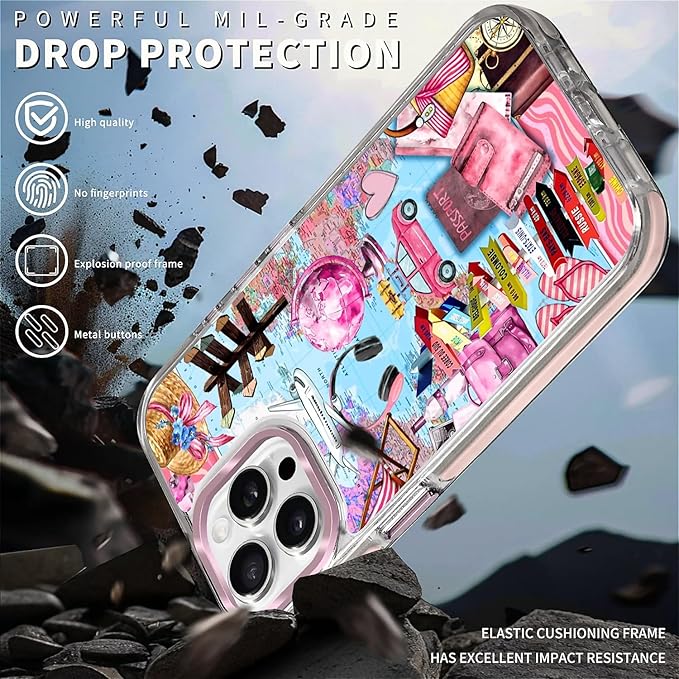 Case for iPhone 14 Pro, Cover Holiday Trip World Map Phone Case Design，for - Image 5