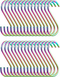 Evanda Rainbow S Hooks for Hanging Pack of 30, Heavy Duty Stainless Steel by Evanda