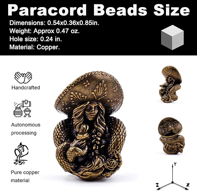 Paracord Beads with Hole for Crafting Survival Knife Lanyard Keychains - Image 2