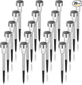 GIGALUMI Solar Pathway Lights, Stainless Steel IP44 Waterproof Auto On/Off by GIGALUMI