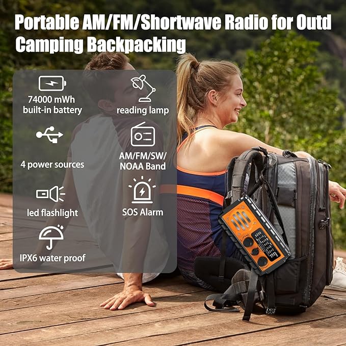 QAUYYW 74000mWh Emergency Radio - Image 6