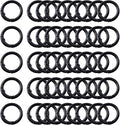 Carabiner Clip 48Pcs Black Metal Key Ring Clip Circle Keychain Rings Bulk by KJMLDIY