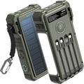 BLAVOR Solar Power Bank 20000mAh Built-in Cables, Wireless Charger by BLAVOR